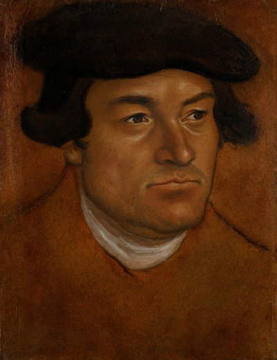 Portrait of a Man in a Black Cap av Lucas Cranach the Elder