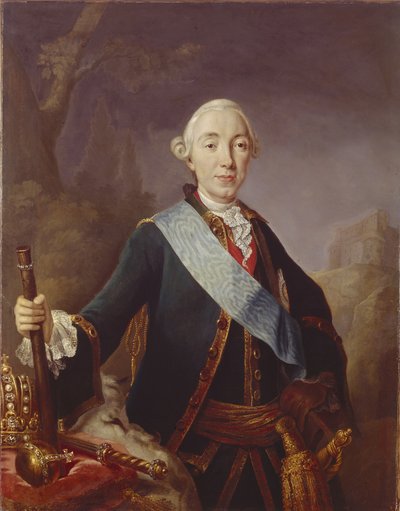 Porträtt av tsaren Peter III av Ryssland 1728-1762, 1761 av Lucas Conrad Pfandzelt
