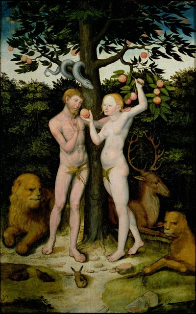 Adam och Eva av Lucas Cranach the Elder