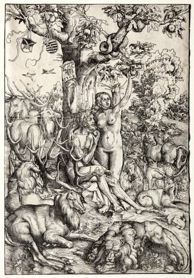 Adam och Eva i paradiset av Lucas Cranach