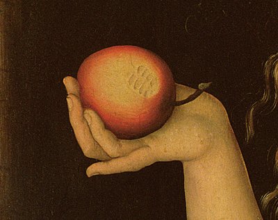 Eve, 1528 (detalj av 9629) av Lucas Cranach the Elder