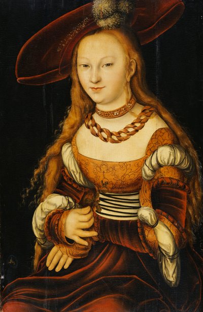 Porträtt av en ung dam, ca 1350 av Lucas Cranach