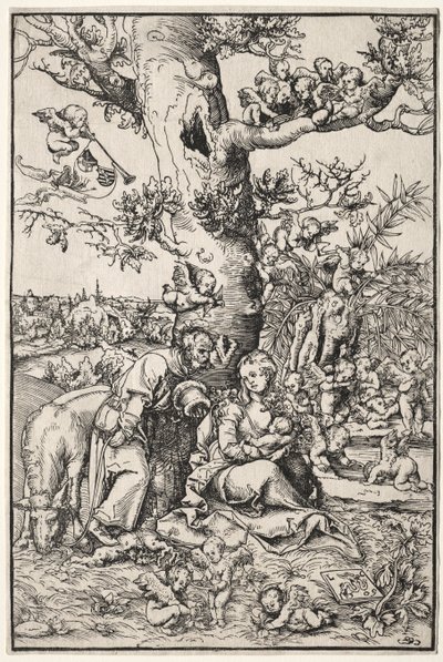 Vila på flykten till Egypten av Lucas Cranach