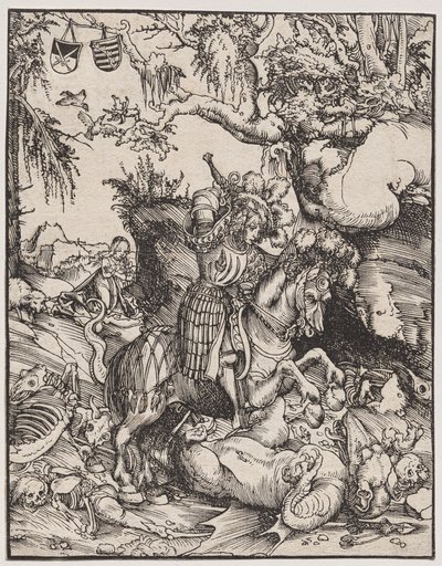 Saint George dräper draken av Lucas Cranach
