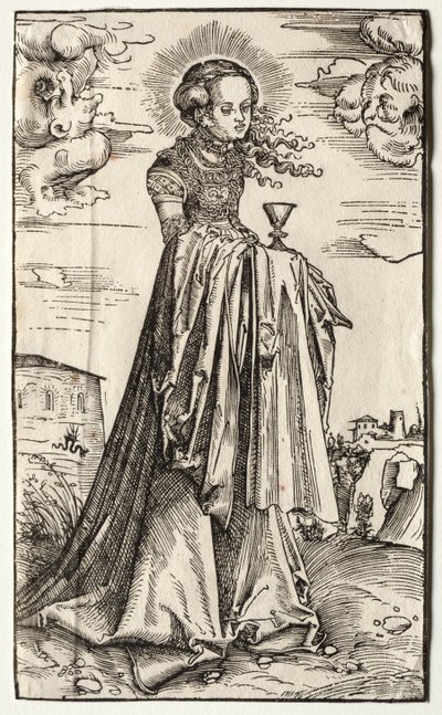 St Barbara av Lucas Cranach