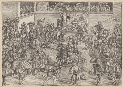 Turneringen med Sampson och lejonet av Lucas Cranach