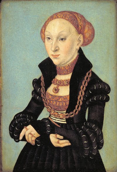 Porträtt av kurfursten Sibylla av Sachsen (1510-1569) av Lucas Cranach d.Æ.