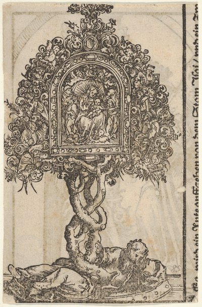 En gyllene relikvier med Jesses träd, från den stora serien av Wittenbergs relikvier, 1509. av Lucas Cranach the Elder