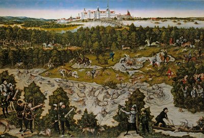 En hjortjakt av Lucas Cranach the Elder