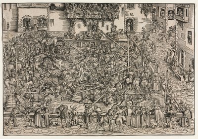 En turnering, 1506. av Lucas Cranach the Elder