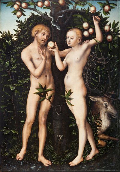 Adam och Eva av Lucas Cranach the Elder