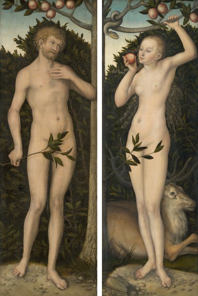 Adam och Eva av Lucas Cranach the Elder