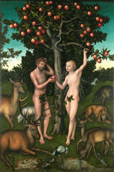 Adam och Eva av Lucas Cranach the Elder