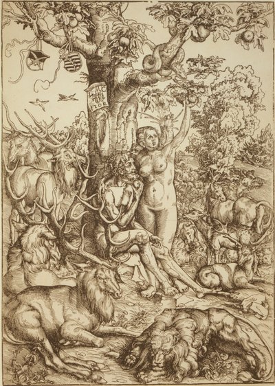 Adam och Eva i paradiset av Lucas Cranach the Elder