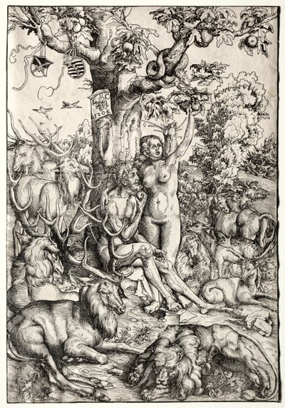 Adam och Eva i paradiset, 1509. av Lucas Cranach the Elder