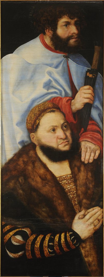 Jungfrualtaret, eller det så kallade prinsaltaret [vänster flygel] av Lucas Cranach the Elder