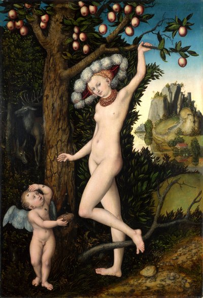 Amor klagar på Venus av Lucas Cranach the Elder