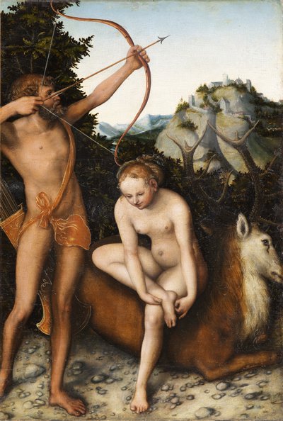 Apollo och Diana, ca 1530 av Lucas Cranach the Elder