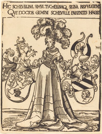 Bokskylt av Scheurl och Tucher av Lucas Cranach the Elder