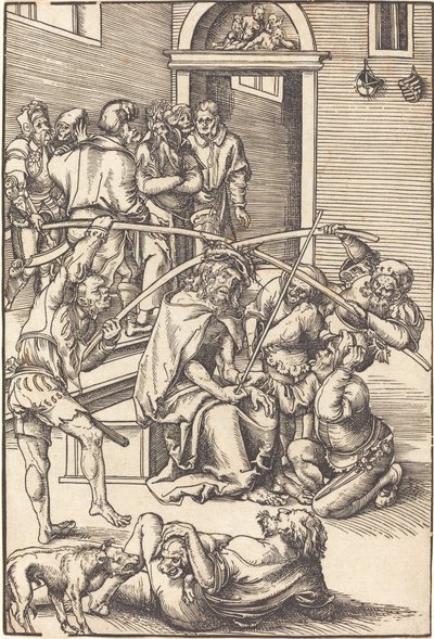 Kristus krönt med törnar av Lucas Cranach the Elder