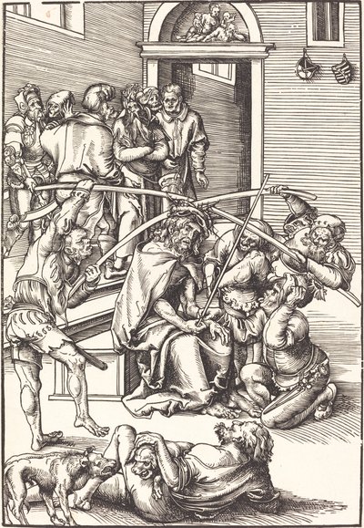 Kristus krönt med törnar av Lucas Cranach the Elder