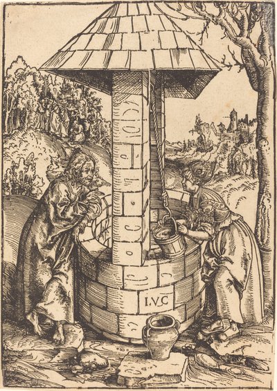 Kristus och Samariens kvinna av Lucas Cranach the Elder