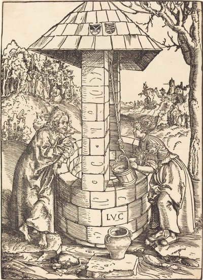 Kristus och Samariens kvinna av Lucas Cranach the Elder