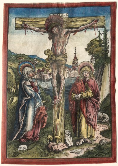 Kristus på korset mellan Jungfrun och Johannes, 1503. av Lucas Cranach the Elder