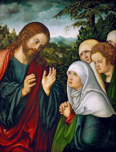 Kristus tar avsked från sin moder av Lucas Cranach the Elder