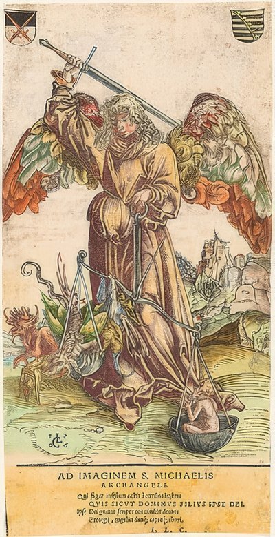 Sankt Mikael som själsvägare av Lucas Cranach the Elder