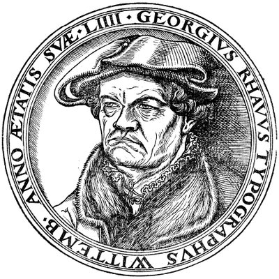 Georg Rhau (1488-1548) av Lucas Cranach the Elder