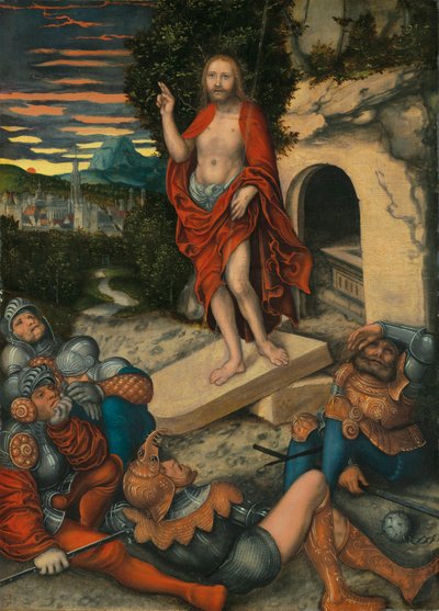 Tyska: Auferstehung Christi Kristi uppståndelse av Lucas Cranach the Elder
