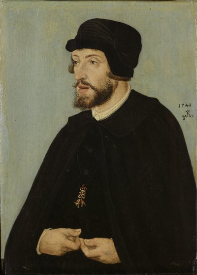 Tyska: Bildnis König Ferdinands I. Porträtt av Ferdinand I, tysk-romersk kejsare av Lucas Cranach the Elder