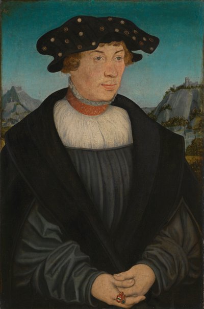 Tysk:  Porträtt av Hans () Melber Hans Melber av Lucas Cranach the Elder