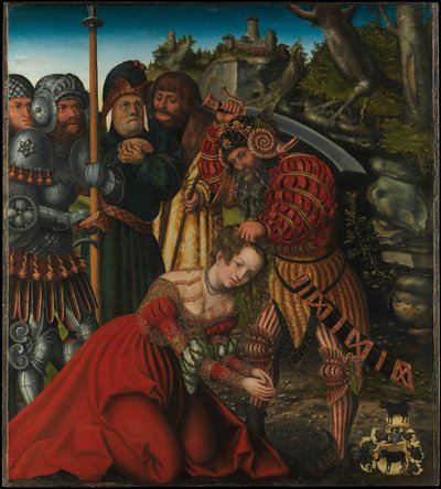 Tyska: Das Martyrium der Heiligen Barbara Den heliga Barbaras martyrium av Lucas Cranach the Elder