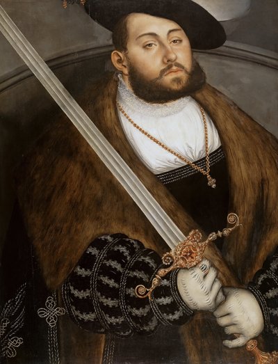 Tyska: Johann Friedrich I, der Großmütige (1503-1554), kurfurste av Sachsen Johann Friedrich I, den storsinta, kurfurste av Sachsen av Lucas Cranach the Elder
