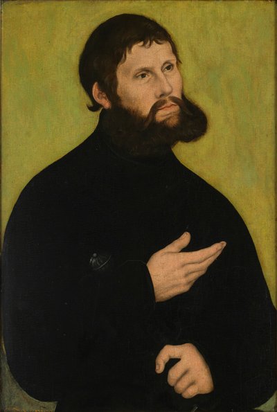 Tyska: Martin Luther als Junker Jörg Porträtt av Martin Luther als Junker Jörg av Lucas Cranach the Elder