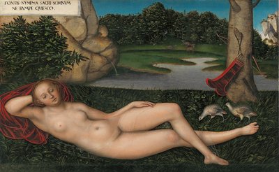 Tyska:  Quellnymphe Nymfen vid fontänen av Lucas Cranach the Elder