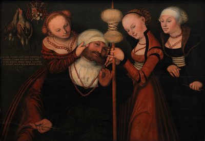 Hercules och Omphale. av Lucas Cranach the Elder