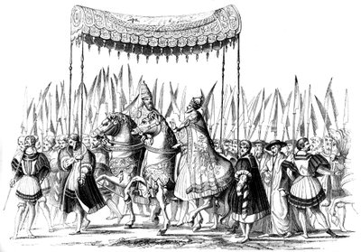 Imperialistisk procession, 1529-1530 1849. av Lucas Cranach the Elder