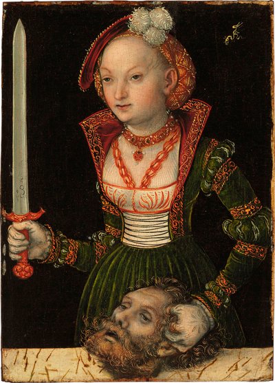 Judith med Holofernes huvud av Lucas Cranach the Elder