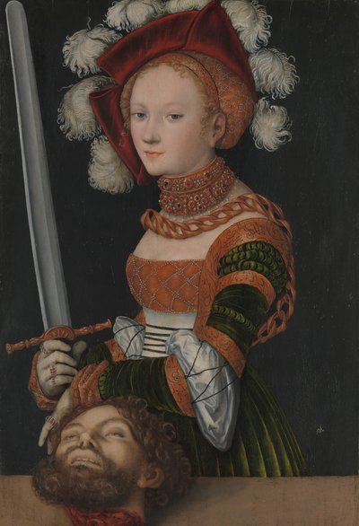 Judith med huvudet av Holofernes, ca. 1530. av Lucas Cranach the Elder