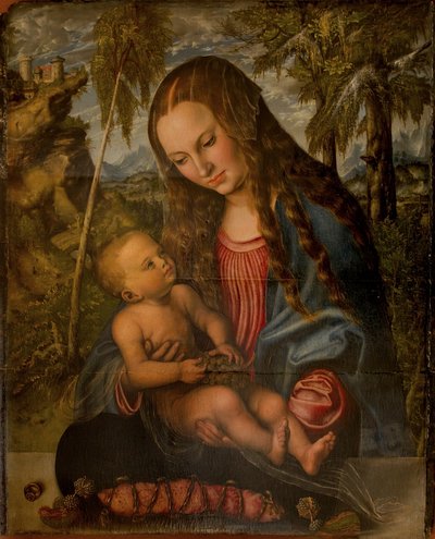 Madonna under granen av Lucas Cranach the Elder