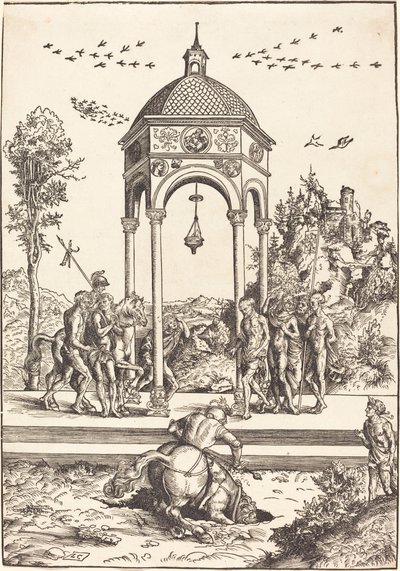 Marcus Curtius kastar sig in i avgrunden av Lucas Cranach the Elder