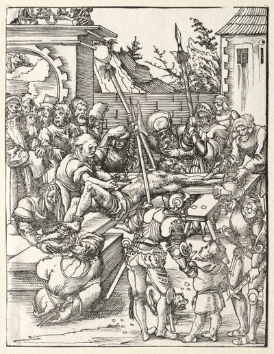 S:t Bartolomeus martyrskap. av Lucas Cranach the Elder