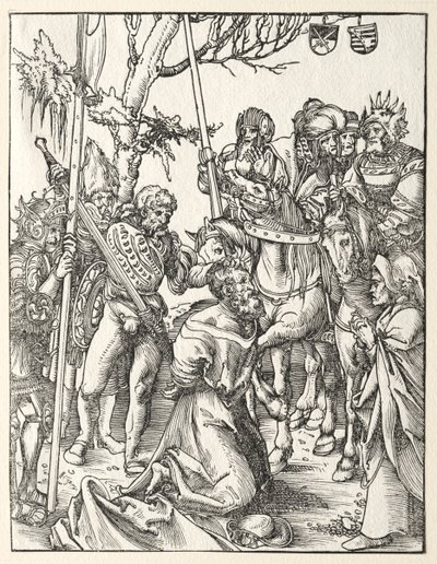 Sankt Jakob den Störres martyrskap. av Lucas Cranach the Elder