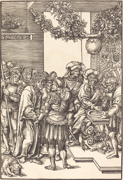 Pilatus som tvättar sina händer av Lucas Cranach the Elder