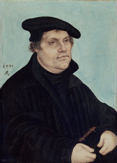Porträtt av Martin Luther av Lucas Cranach the Elder