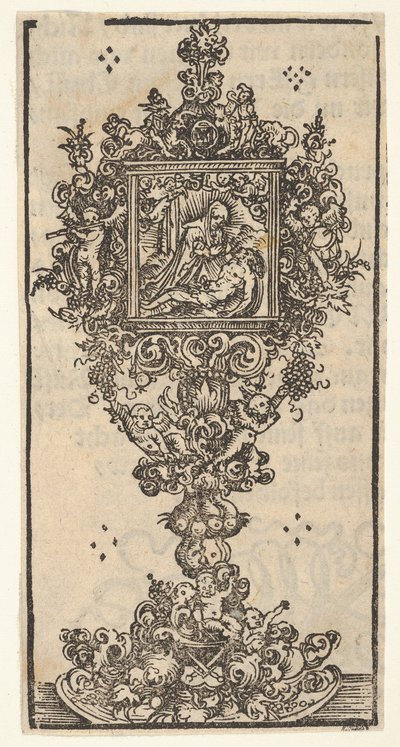 Relikvier med en Pieta, från den stora serien av Wittenbergs relikvier, 1509. av Lucas Cranach the Elder
