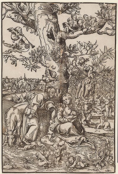 Vila på flykten av Lucas Cranach the Elder